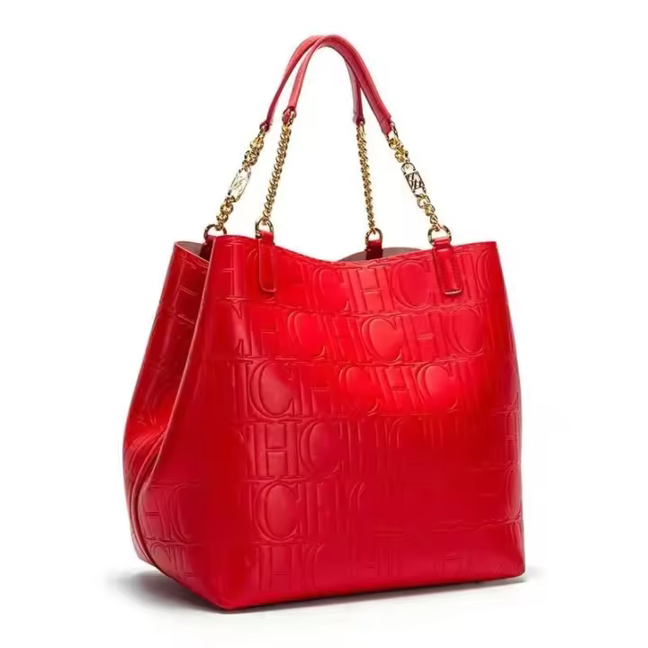 CH Ladies Versátil Superior Sense of Solid Color Bolso de mano de gran capacidad para mujer Estilo de moda diario simple Mochila de lujo de alta gama - 1