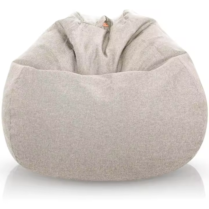 Puff Salon Moderno - Puf Gigante XXL con Relleno Incluido para Decoracion Habitacion Juvenil o Adolescente - Bean Bag Gamer - Puffs Infantiles de Diseño Beige - 1