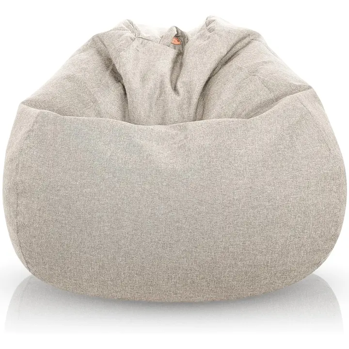 Puff Salon Moderno - Puf Gigante XXL con Relleno Incluido para Decoracion Habitacion Juvenil o Adolescente - Bean Bag Gamer - Puffs Infantiles de Diseño Beige - 1