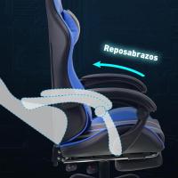 Silla Gaming Silla de Oficina Silla Giratoria Silla de Ordenador Silla de Tareas Silla de Escritorio Silla Ergonómica Silla de Carreras Silla de Cuero Silla PC Gaming (Rojo, con reposapiés) - details 41