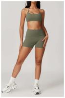 Conjunto de Shorts de Yoga de Cintura Alta Secado Rápido, Cómodo, Plegable, Belleza - details 25
