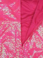 Vestido de fiesta con forro completo de lentejuelas rosa brillante, con tirantes, ajustado, acolchado, para noche y discoteca - details 14