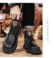 Botas de Motocicleta Bajo Capas para Hombres 2025 Zapatos de Trabajo de Cuero Cálido y Antideslizante Impermeable con Estilo Moderno - details 10