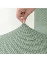 Cubierta de Taburete Ottoman Cuadrado Diseño Elástico Cubiertas de Pies de Jacquard - details 5