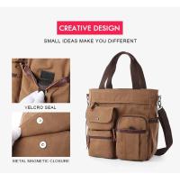 Bolso de mensajero de lona para hombre, bandolera Unisex, bolso de hombro para viaje, trabajo, universidad, Vintage, maletín - details 6