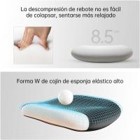 Silla de escritorio para computadora con reposacabezas ajustable y soporte lumbar, respaldo alto, silla ejecutiva giratoria para oficina en casa (azul claro) - details 11