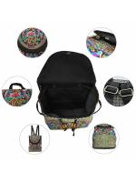 Mochila de lona con diseño bordado hecho a mano Retro para mujer, bolso de hombro de viaje, mochila étnica de gran capacidad - details 12