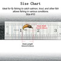5/10 Uds moscas húmedas cebo pesca con mosca para lubina trucha Lucio salmón cabeza de latón Caddis Ninfa cebo de pesca hecho a mano señuelo de pesca de insectos artificiales - details 0