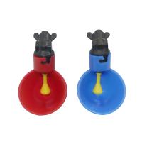 Taza para beber de pollo, bebedero automático, comedero para pollos, vasos de plástico para beber agua para aves de corral, fácil instalación con tornillos, 1 unidad - details 0