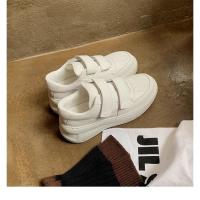 Zapatos blancos de velcro de suela gruesa, nuevos zapatos de tablero deportivos casuales plateados - details 4