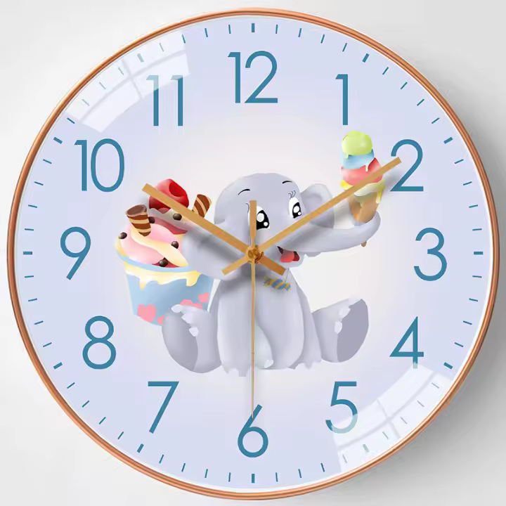 Reloj de dibujos animados creativo con personalidad de 8 pulgadas y 20cm, reloj rojo de red simple y moderno - 1