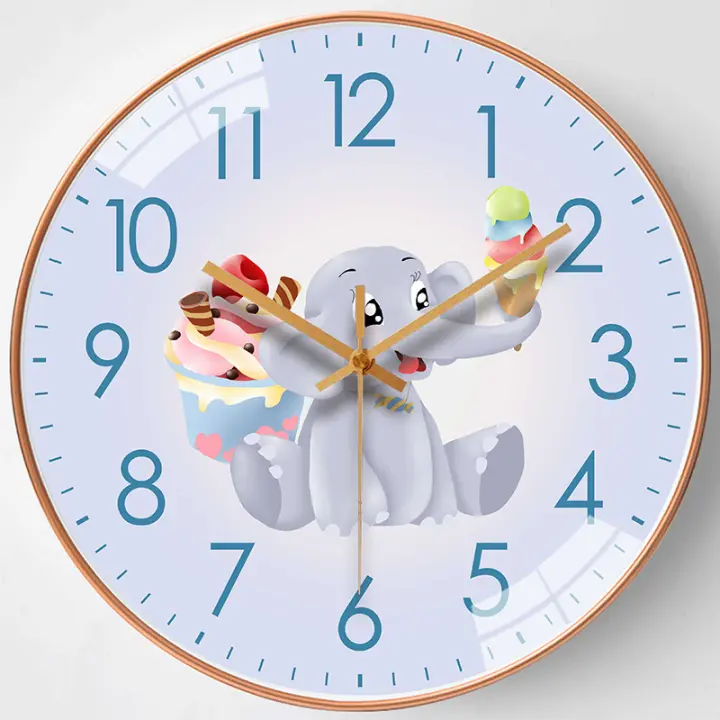Reloj de dibujos animados creativo con personalidad de 8 pulgadas y 20cm, reloj rojo de red simple y moderno - 1