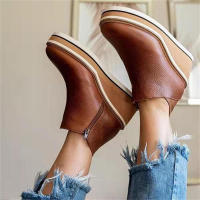 2025 Botas de tacón alto con suela gruesa para mujer, zapatos de moda de gran tamaño, otoño e invierno, - details 5