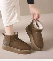 Zapatos de algodón para mujer, botas de nieve, zapatos informales, zapatos de alta calidad con terciopelo, botas cortas cálidas, botas desnudas de suela gruesa de un solo paso, novedad de 2024 - details 17