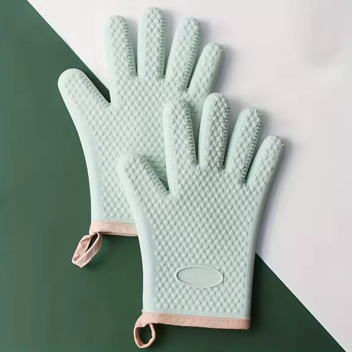 Manoplas resistentes al calor para horno microondas, guantes de aislamiento gruesos, estilo Simple, 1/2 piezas - 1
