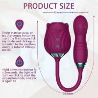 Lamiendo Rose-vibrador estimulador del clítoris Oral NippleThrusting consolador 2 en 1 juguete para mujeres productos sexuales para adultos - details 7