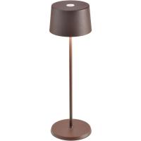 Lámpara, Lámpara de Mesa Portátil y Recargable con Control Táctil, Adecuada para Interior y Exterior, Atenuador, 2200-3000 K, Altura 35 cm, Color Corten - details 0