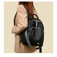 Mochila de cuero suave para mujer, bolso de un solo hombro, bolso escolar, bolso de viaje de gran capacidad, bolso de ocio versátil, moderno y nuevo. - details 7