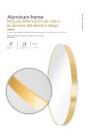 Espejo redondo de aleación de aluminio de estilo nórdico de 30 cm, espejo de maquillaje de pared de estilo europeo - details 4