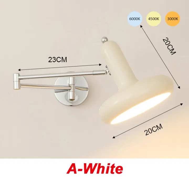 LEFANGXING Lámpara de Pared Retráctil 20CM Brazo de Rocer para Dormitorio, Sala de Estar - 1