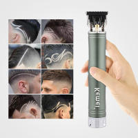 Kemei-cortadora de pelo eléctrica profesional D8 para hombre, afeitadora de peluquero, máquina de corte de pelo de 0mm, cuerpo de bambú inalámbrico - details 0