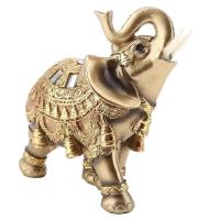 Estatua dorada de Feng Shui de la suerte, estatuilla de riqueza, regalo, decoración del hogar, escultura de elefante - details 4