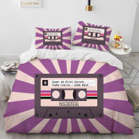 Juego de Ropa de Cama con Música Retro y Nostálgica Funda de Edredón y Funda de Almohada para Cama King Queen Tamaño - details 13