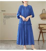 Elegante Vestido Suelto para Mujer Otoño 2025 Falda Larga de Moda de Talla Grande - details 7