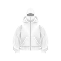 Pasamontañas moda personalidad Sudadera con capucha hombres Color sólido doble capa Sudadera con capucha Y2k Retro Hip Hop ropa de calle de invierno - details 7