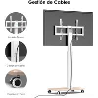Base de madera para pantallas de 32 a 70 pulgadas, MAX VESA600*400mm, soporte de TV con ruedas de suelo con - details 4