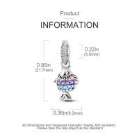 Abalorios de Plata 925 con Circonitas Coloridas en Forma de Pezito, Compatibles con Pulseras de Plata 925 Originales, para la Creación de Joyería Femenina - details 4