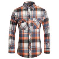 Camisa de Manga Larga con Estampado Geométrico a Rayas Estilo Casual para Hombres - details 32