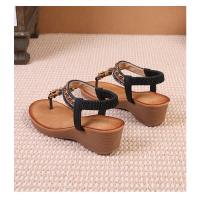 Sandalias Gladiador Mujer con Plataforma |   Zapatos Étnicos Abiertos de Verano 2024, Diseño Elegante para Vacaciones en Playa y Viajes Turísticos - details 36