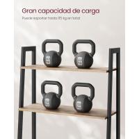 Estantería de 5 Niveles, Librería Industrial, Fácil de Montar, para Salón, Dormitorio, Cocina, Marrón Rústico y Negro LLS45X - details 33