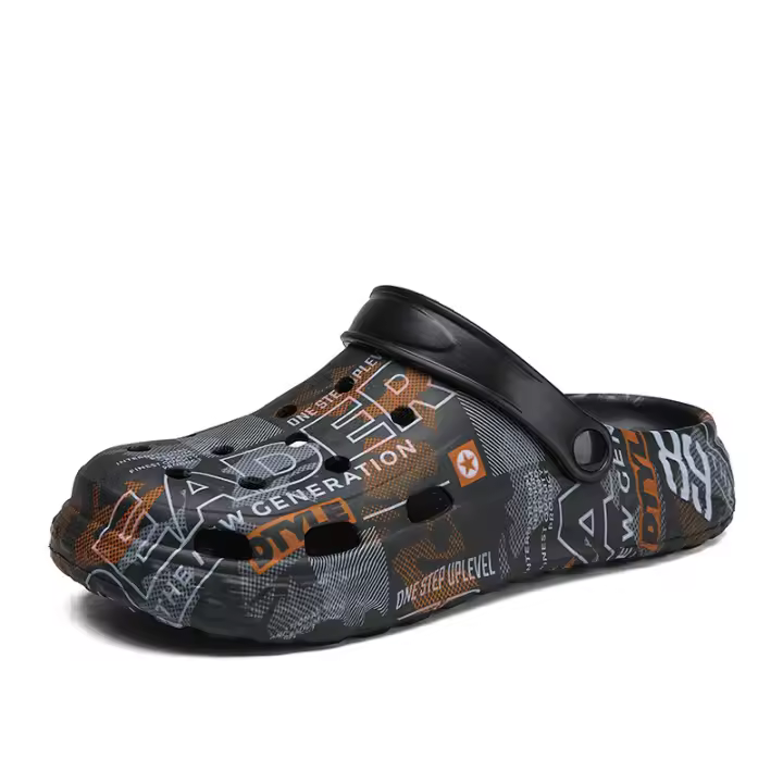 Camuflaje de coco agujero zapatos 2025 nuevas sandalias zapatos de playa de los hombres saliendo zapatos de viaje casual bolsa cabeza sandalias hombres - 1