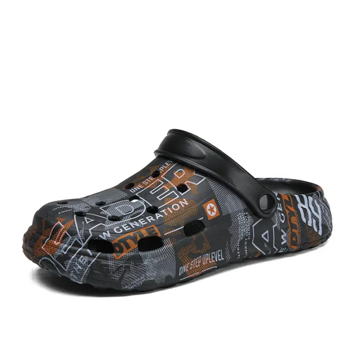 Camuflaje de coco agujero zapatos 2025 nuevas sandalias zapatos de playa de los hombres saliendo zapatos de viaje casual bolsa cabeza sandalias hombres - 1