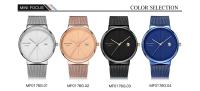 Reloj minimalista ultrafino para hombre, movimiento de cuarzo japonés, resistente al agua, correa de malla de acero inoxidable, reloj de pulsera con fecha - details 1
