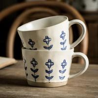 Taza Moderna de Cerámica con Patrón de Flor Ideal para Café, Té, Oficina Porcelana de Alta Calidad - details 1