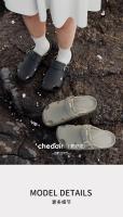 Baotou medias zapatillas hogar de verano para mujer sandalias de oficina ligeras, silenciosas y cómodas de fondo suave - details 1