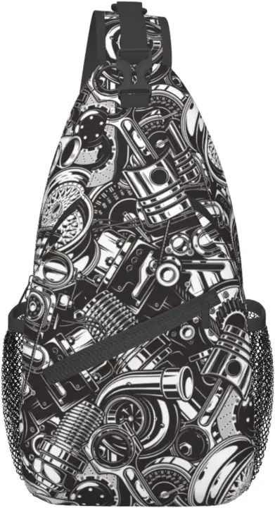 Mochila de hombro ajustable para hombre, bolsa de hombro cruzada, piezas de automóvil, paquete de pecho, viaje, senderismo, Daypack - 1