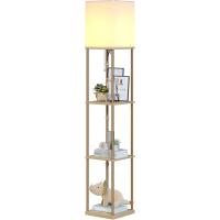 Lámpara de Pie, Temperatura de 3 Colores, Lámpara con Estantes con Bombilla LED, Lámpara de Salón, Dormitorio, Estudio y Oficina, Negro,Decoración Hogar Vintage - details 0