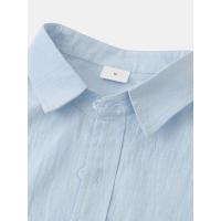 Camisa con botones de manga corta de lino y algodón de estilo chino para hombre, 2023 - details 6
