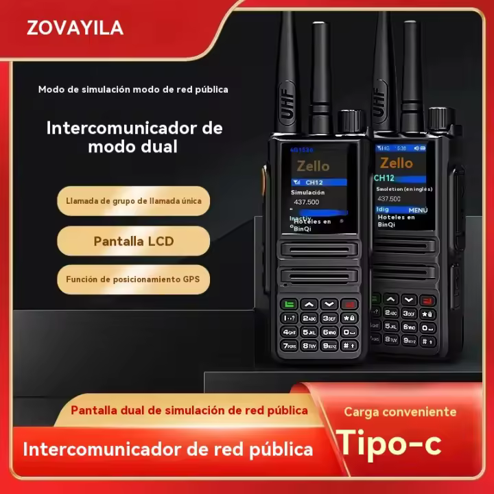 ZELLO Global Plug in Red Pública Radio Analógica Flota Exterior 5000km Máquina de Modo Dual - 1