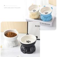 Dispensador de alimentos, cuenco de cerámica para gatos, cuenco creativo y bonito para base alta, alimentador antideslizante desmontable para mascotas, gatito y cachorro - details 17