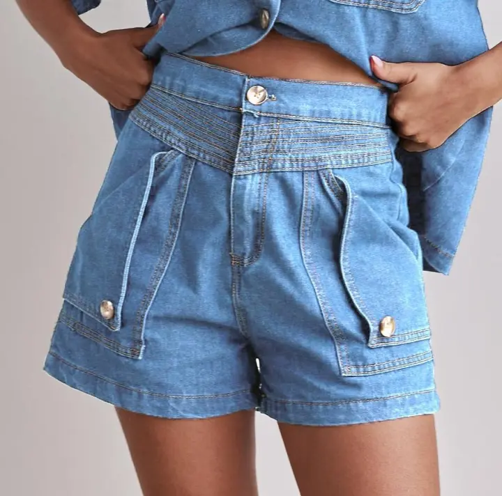 Conjunto de pantalones cortos y camisa holgada informal para mujer, verano 2025 - 1