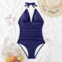 Trajes de Baño de Una Pieza para Mujer, Bañador elegante, Reductor, Halter, Playa, Verano, Push Up, Aprieta Barriga, Tankinis - details 26