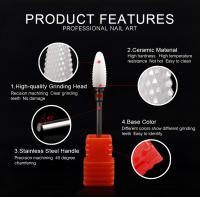 Broca de Arte de Uñas KADS Cerámica para Máquina de Manicura Eléctrica Accesorio de Equipo de Manicura Pedicura Herramienta de Moldeo y Cortado - details 1
