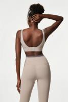 Ropa interior deportiva Sexy para mujer, sujetadores de Yoga de alto impacto con contraste de Color, Tops cortos de Fitness con - details 17
