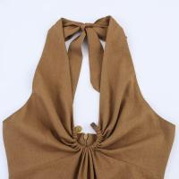Vestido Holgado sin Mangas y sin Espalda BUNO-2025 Vestido de Verano para Mujeres con Falda Larga - details 3