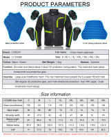 LYSCHY-Chaqueta protectora de verano para motocicleta para hombre, chaqueta de motociclista de malla transpirable para mujer, Moto, Motocross, ropa de montar reflectante - details 2
